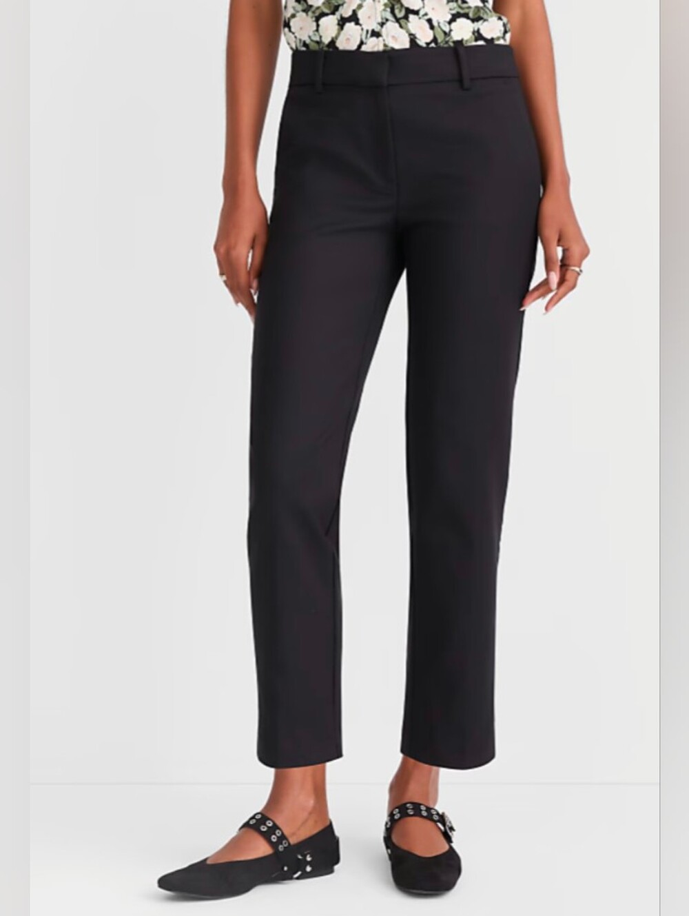 Loft The Riviera Slim Black Pants Size Curvy 4